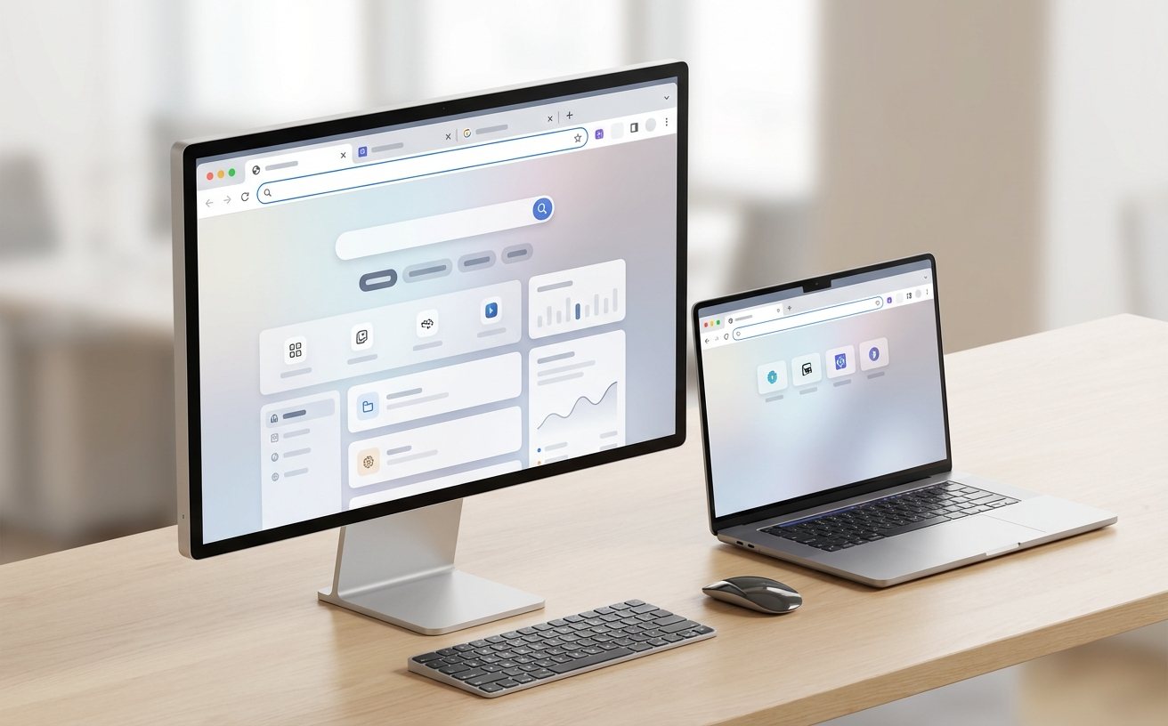 谷歌浏览器标签页管理和导航功能界面